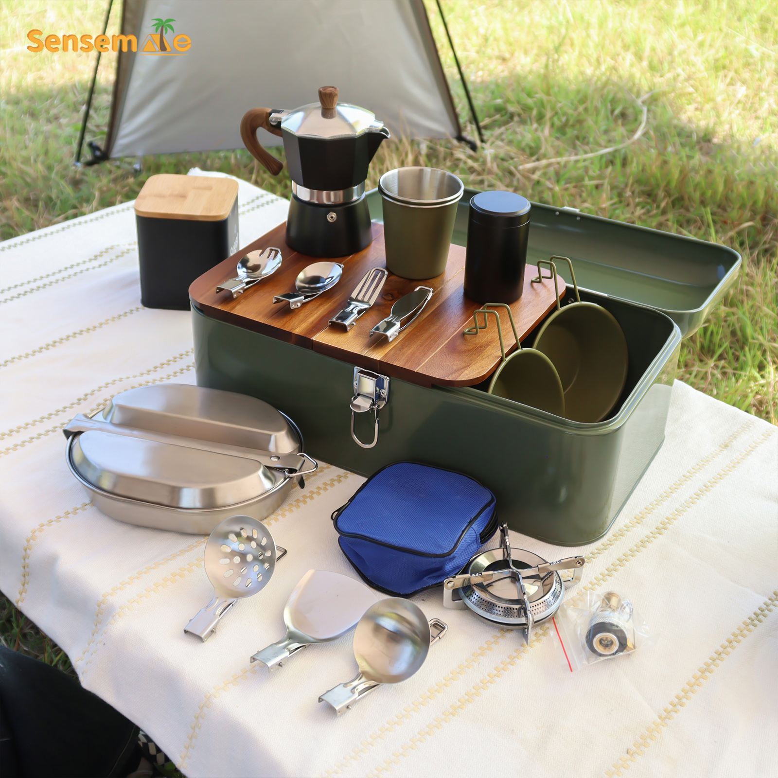 Glamping Camping Cookware Set  - Coffee Equipment Gift Set ulasan dan harga