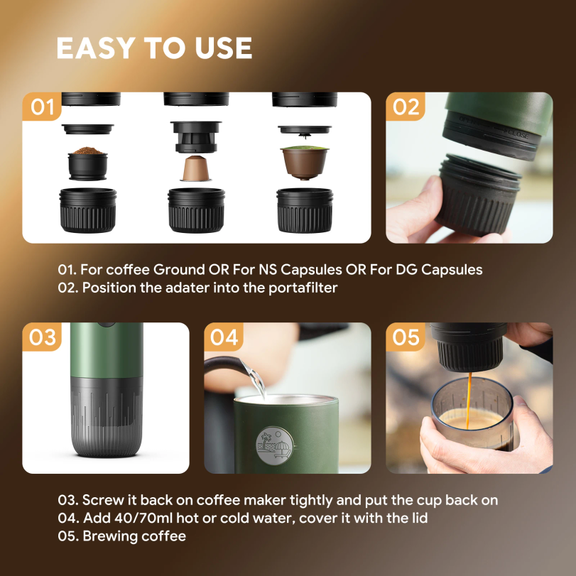 Portable Espresso Machine 3-in - Coffee Equipment For Camping ulasan dan harga