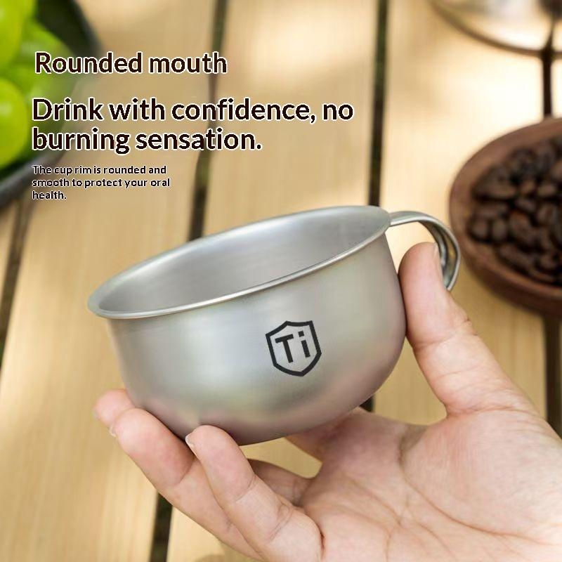 MINI Camping Water Cup Titaniu - Outdoor Coffee Equipment ulasan dan harga