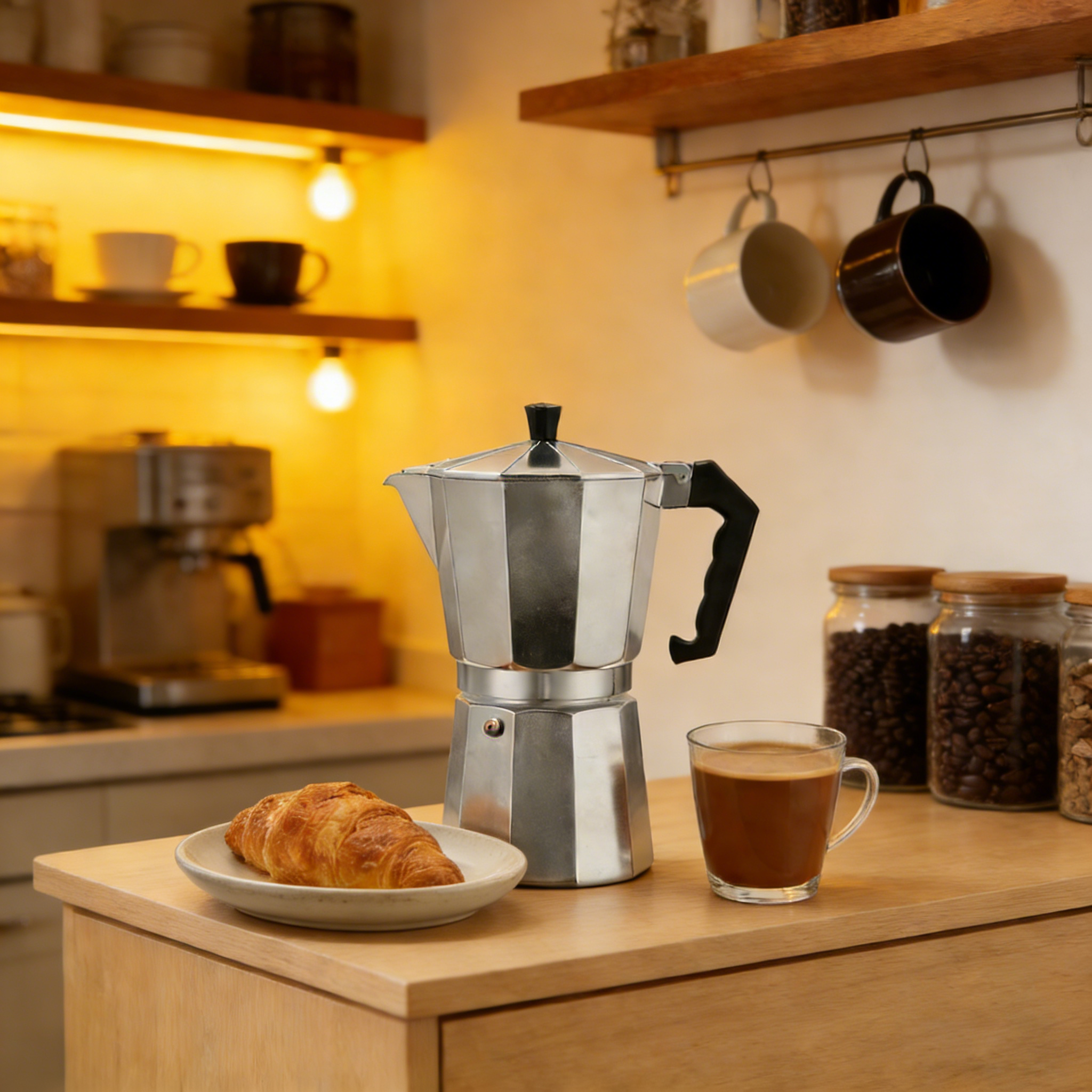 Moka Pot Aluminum Octagonal It - Coffee Equipment For Camping ulasan dan harga
